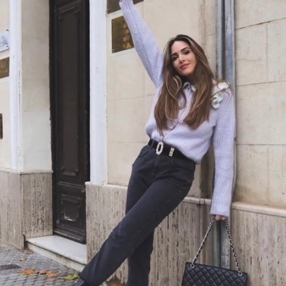 LAST 1!🔥ZARA COMBINATION BIB COLLAR KNIT CARDIGAN - Picture 9 of 16